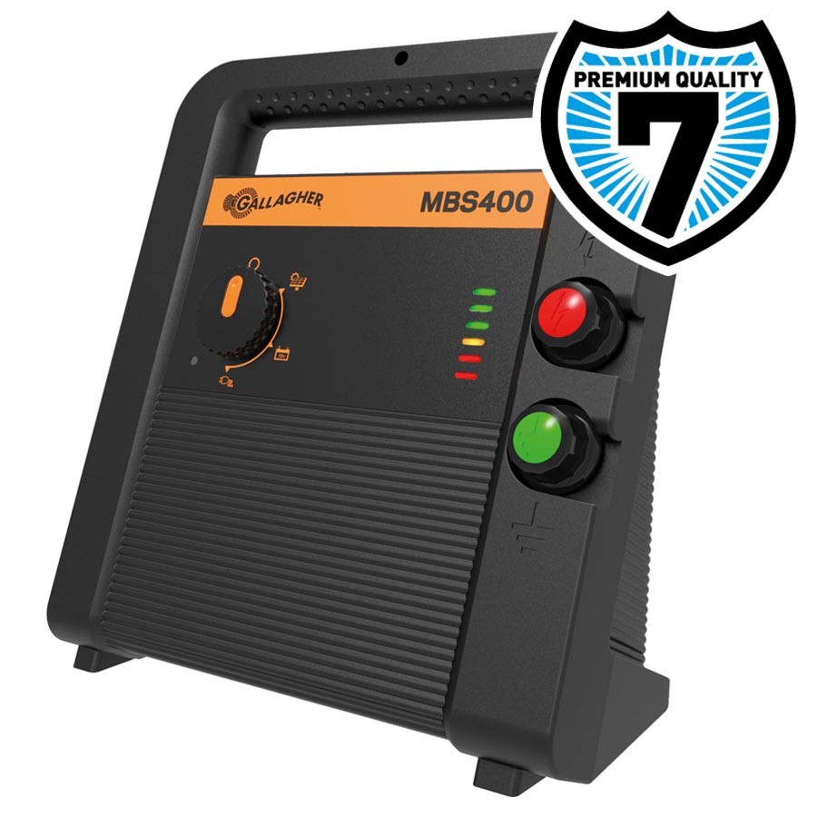 Gallagher MBS400 fence energiser (230V/12V/Solar)