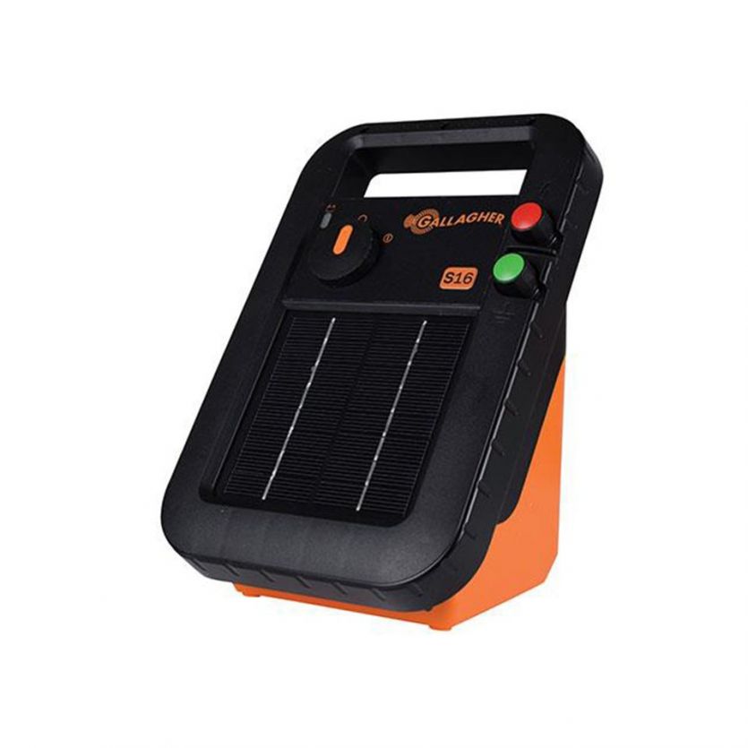 Gallagher S16 solar fence energiser incl. battery