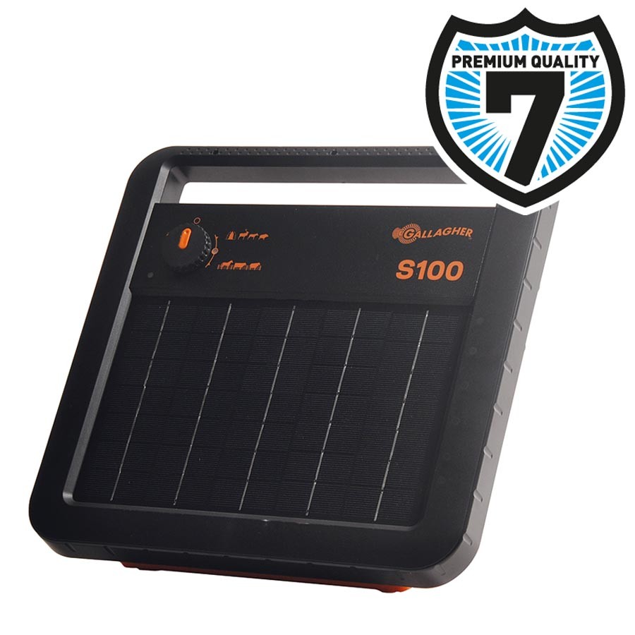 Gallagher S100 Solar power fence energiser including battery (12V 7,2Ah)