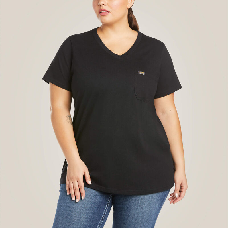 Rebar Cotton Strong V-Neck T-Shirt - Image 3