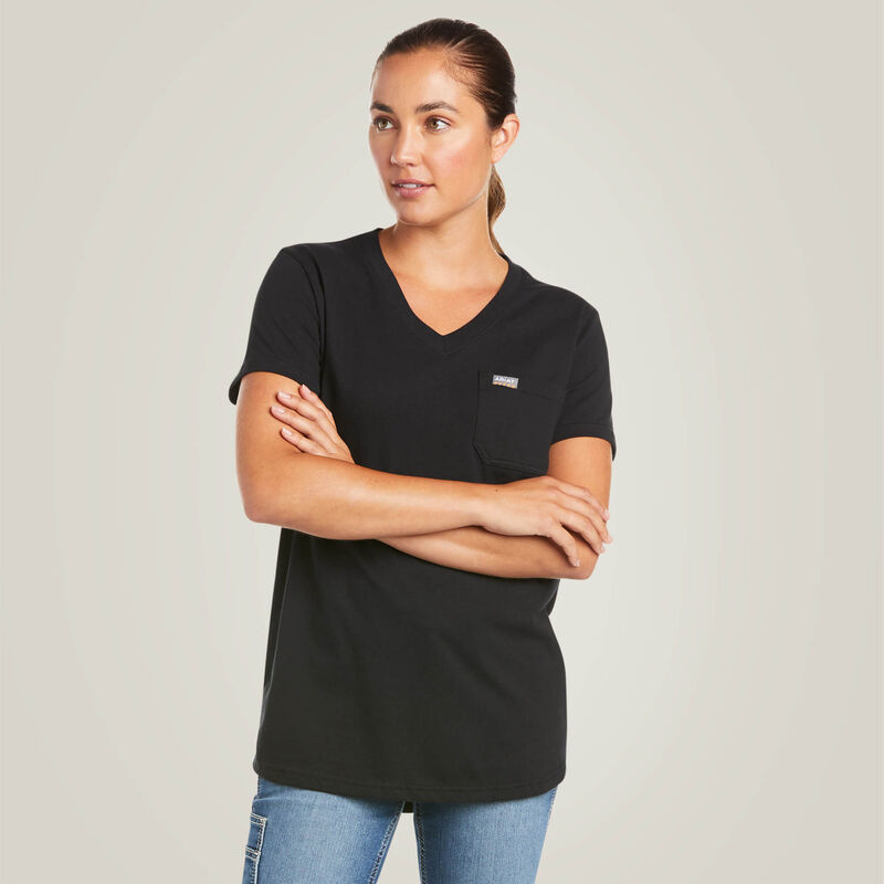 Rebar Cotton Strong V-Neck T-Shirt - Image 2